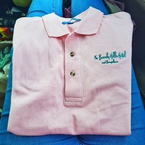 The Beverly Hills Hotel Embroidered Pink Collared
